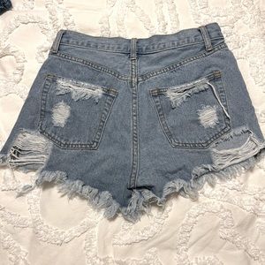 SOLD 5/$25 High waisted distressed denim shorts